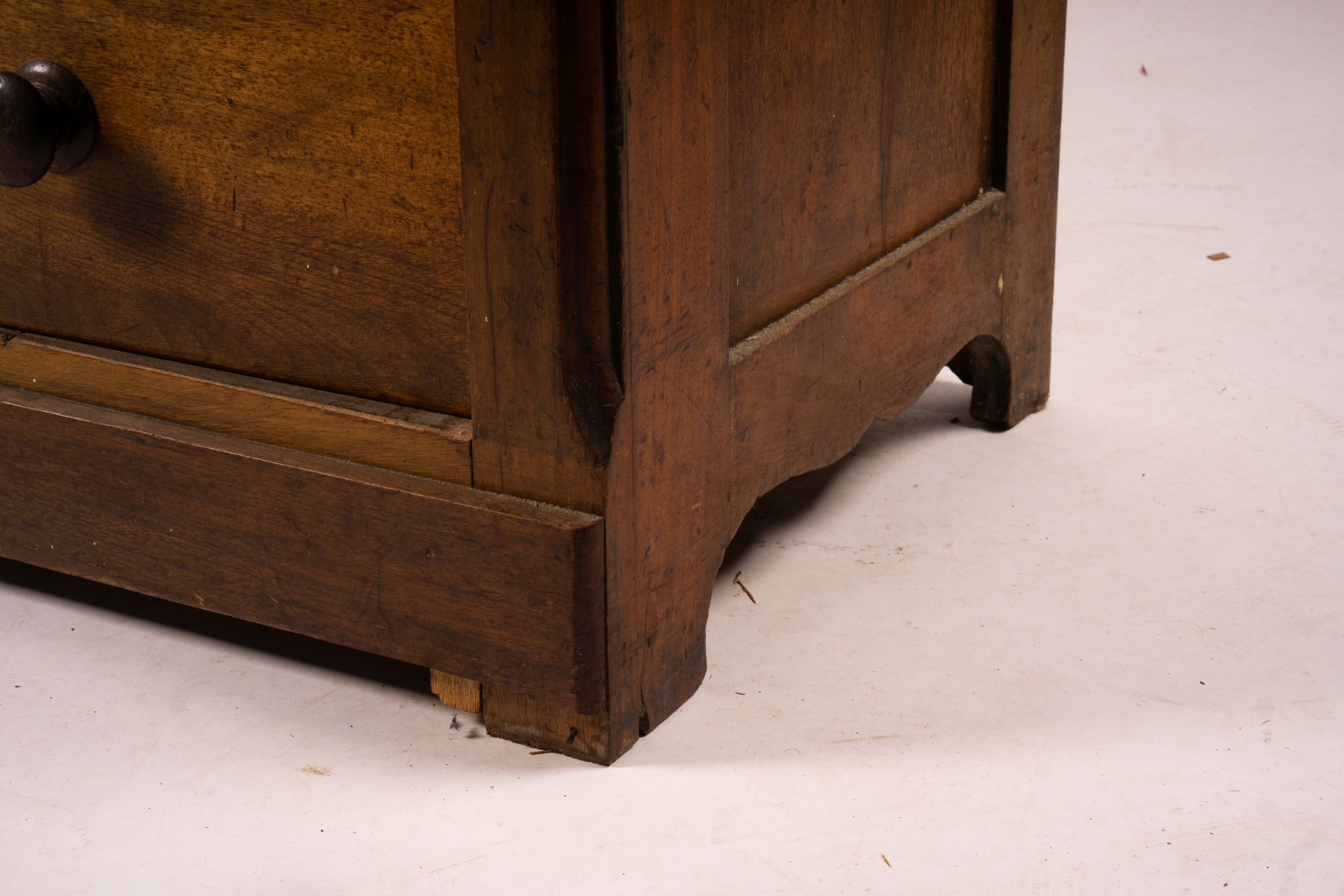 A pair of Victorian walnut chests, width 102cm, depth 49cm, height 99cm